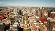 Aerial view of Springfield MO, where homeowners may be interested in the services of a we buy houses company.