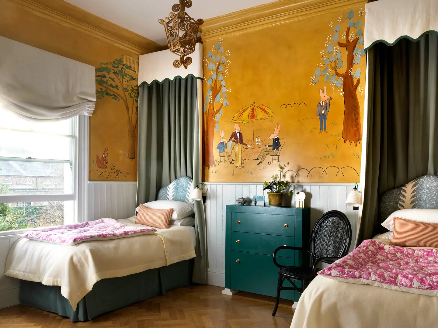 A fun kids bedroom on an eclectic home design