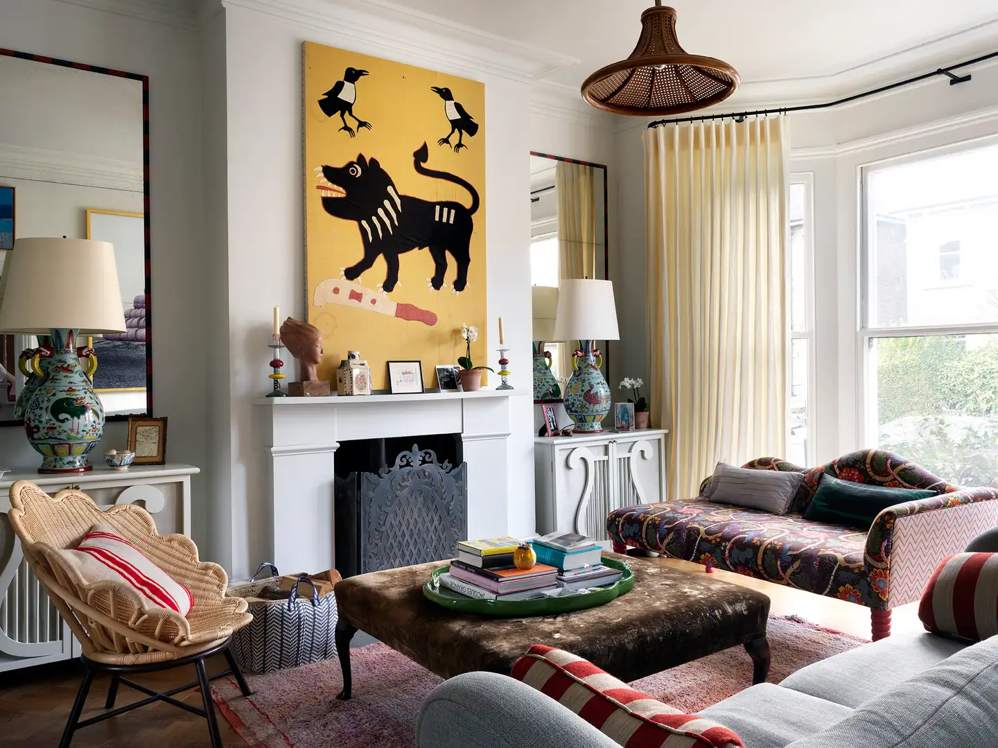 Maximalist living room by Beata Heuman