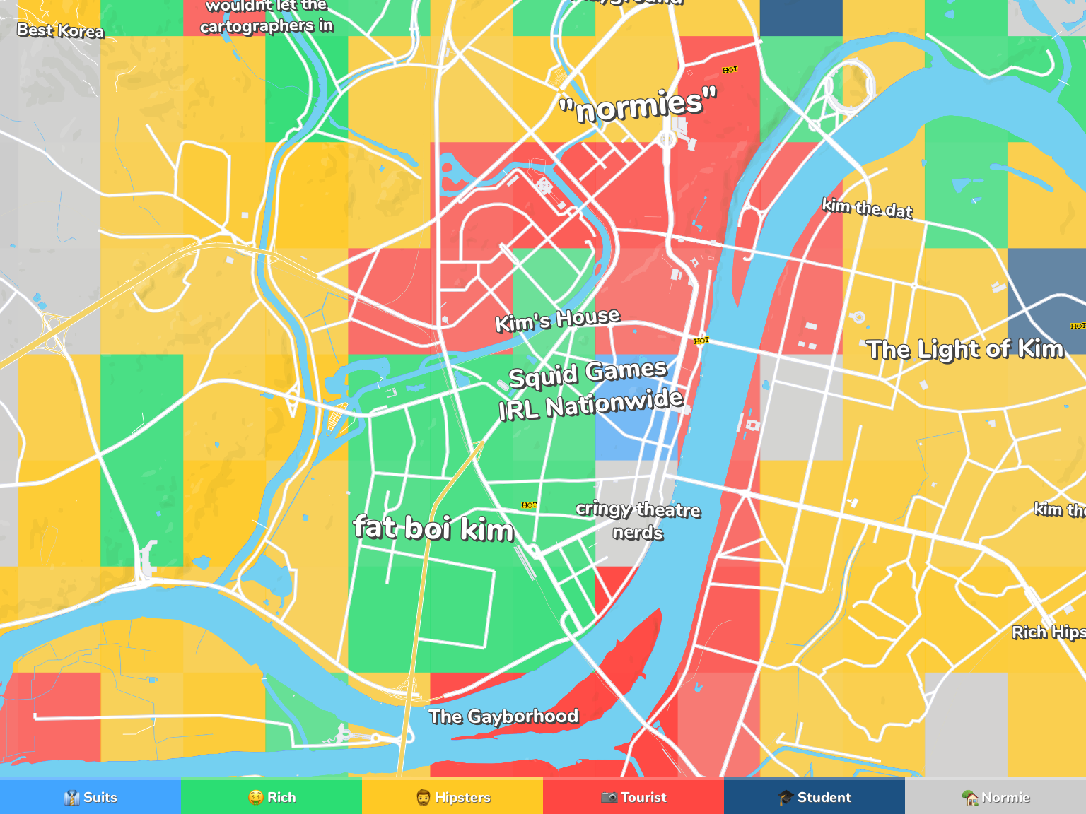 Pyongyang Neighborhood Map