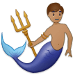 Merman Emoji with Medium Skin Tone, Samsung style