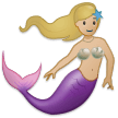 Merperson Emoji with Medium-Light Skin Tone, Samsung style