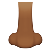 Nose Emoji with Medium-Dark Skin Tone, Apple style