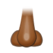 Nose Emoji with Medium-Dark Skin Tone, Samsung style