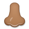 Nose Emoji with Medium-Dark Skin Tone, LG style