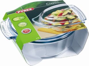 Kastrul klaasist kaanega Pyrex Classic Läbipaistev Klaas: Maht - 2,5 L hind ja info | Küpsetusnõud ja tarvikud | hansapost.ee