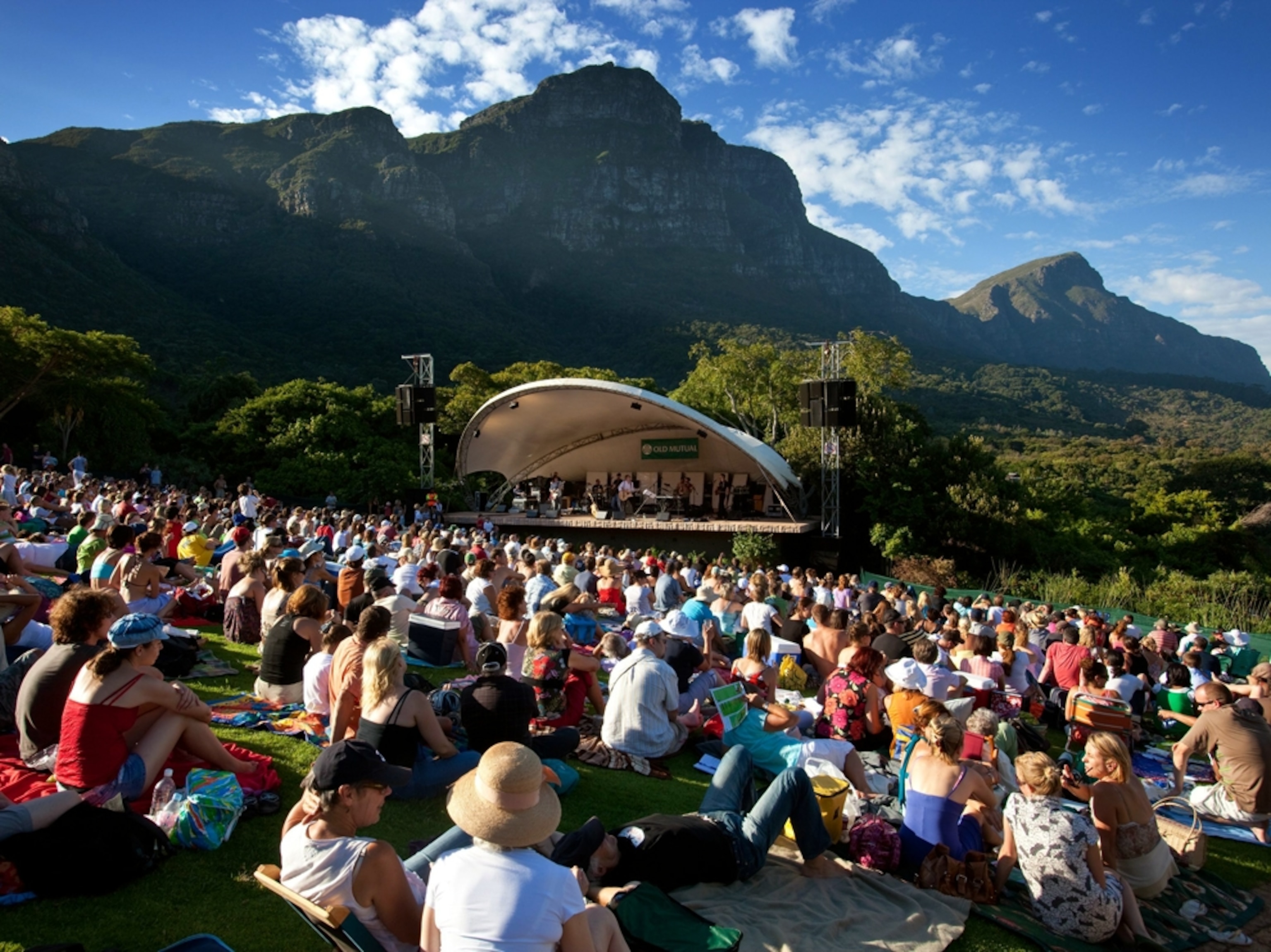 Summer sunset concerts in the Kirstenbosch, South Africa