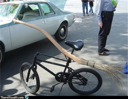 bicycle bike broom Hall of Fame Image transportation - 4158980096