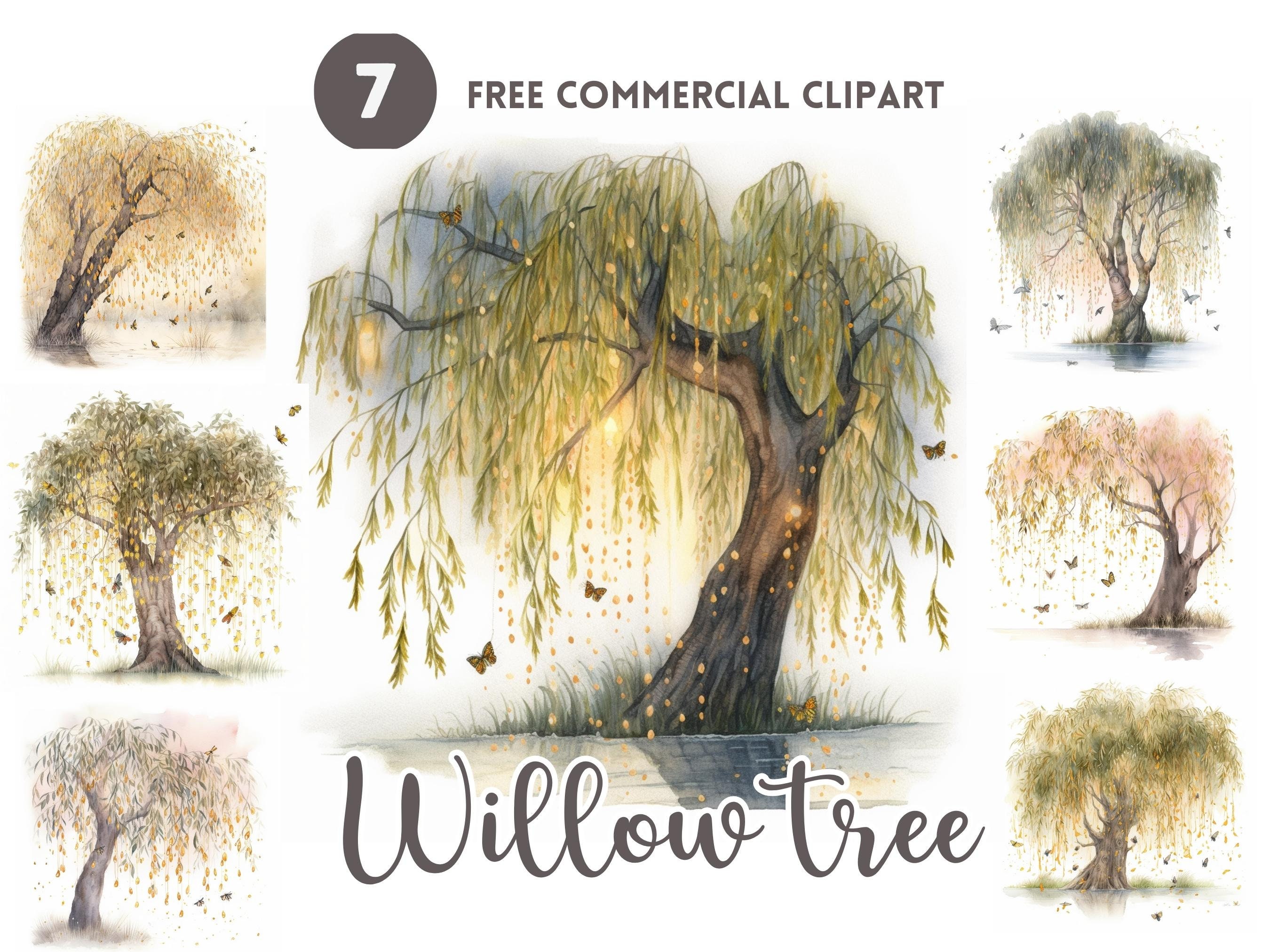 clipart weeping willow tree