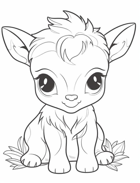 baby animals cartoon coloring pages