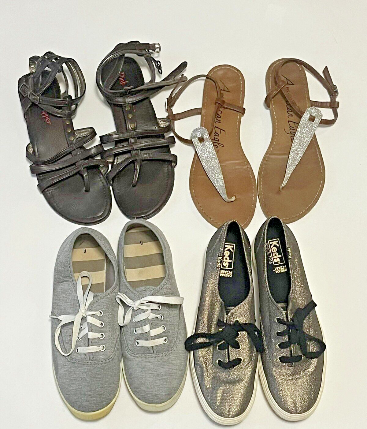 Lot of 4 Women's size 8 Sneakers & Sandals: Keds,… - image 2