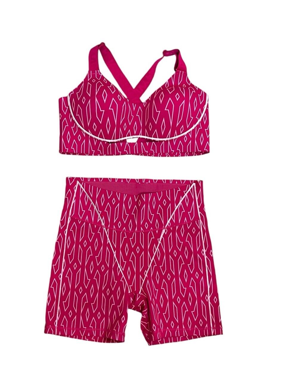 Adidas Ivy Park Cut Out Bra And Biker Short Set P… - image 1