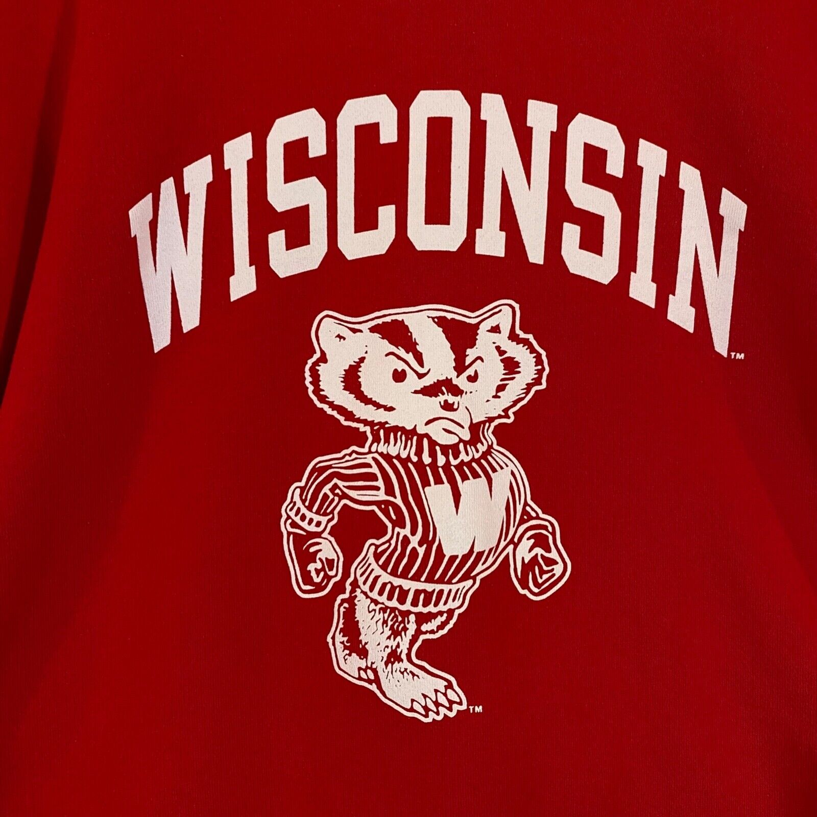 Vintage WISCONSIN BADGERS Swetshirt Mens XL Red C… - image 2