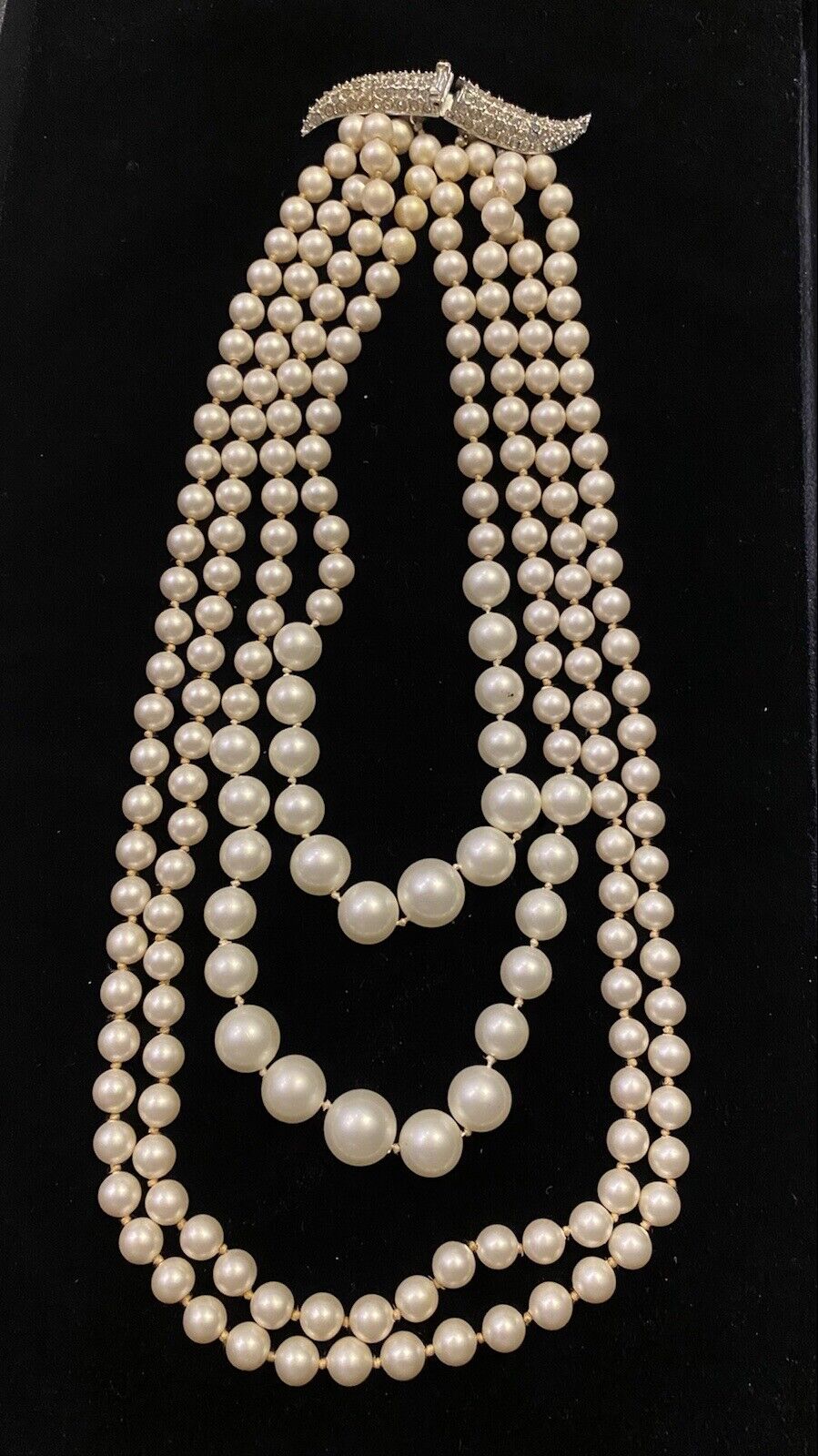 Vintage Marvella Four Strand Faux Pearl Necklace … - image 1