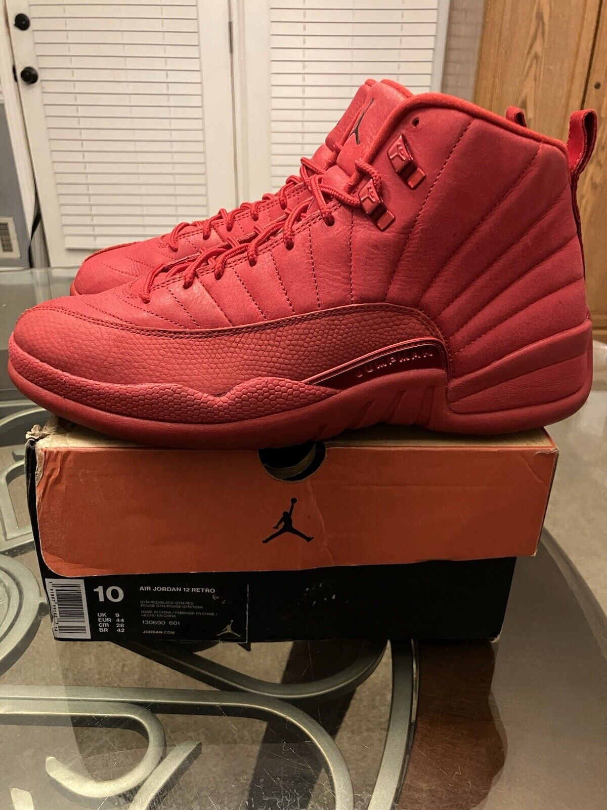 Size 10 - Air Jordan 12 Retro Gym Red - image 2