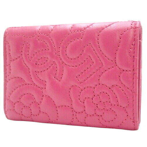 CHANEL Camellia Embossed Small Flap Wallet Compac… - image 2