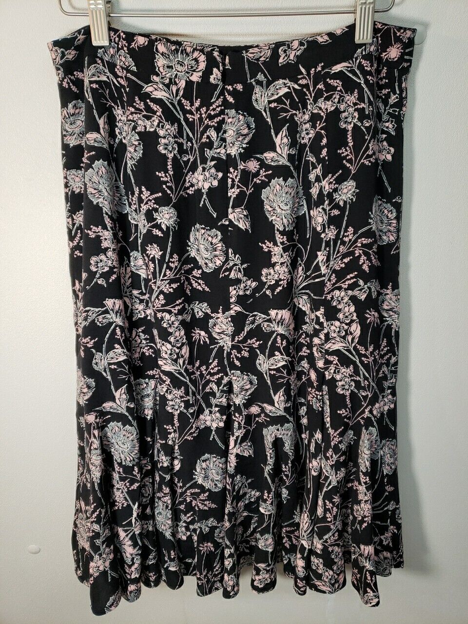 Talbots Toile Floral Pleated Midi Skirt Size 6 Bl… - image 3