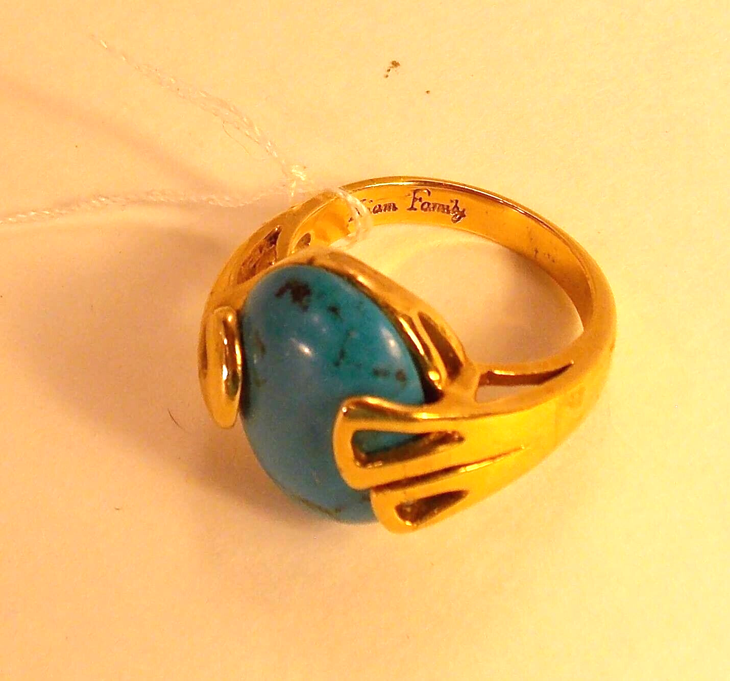 Kiam Family Lia Sophia Turquoise w gold tone ring… - image 3