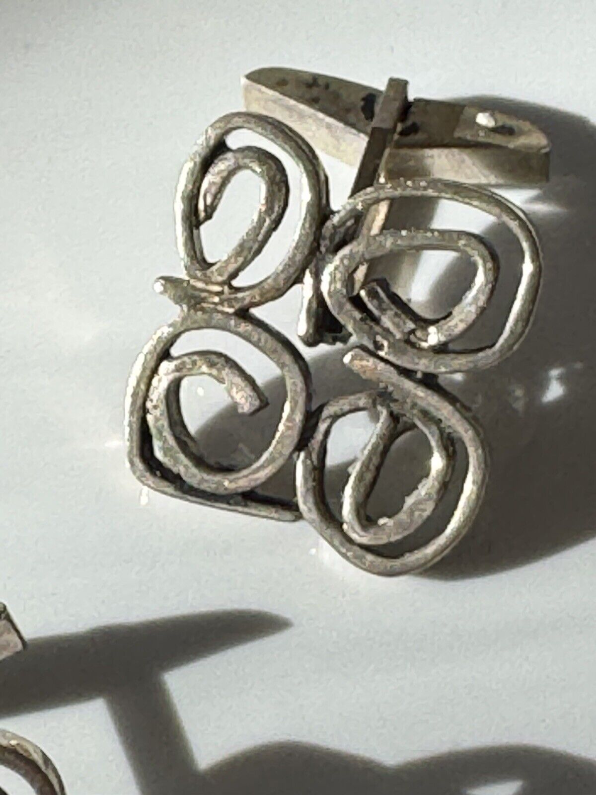 modernist sterling silver cufflinks - image 3