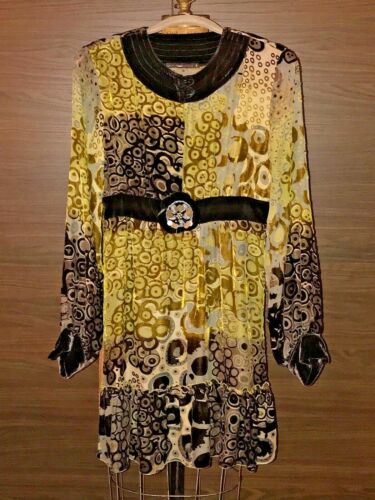 Hazel Gorgeous Brown and Gold Velvet Dress