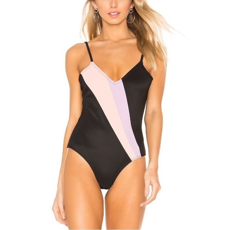 Lover + Friends Black Maeve Bodysuit Cami One Pie… - image 1