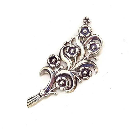 Flower brooch in first sterling silver. Circa 194… - image 1