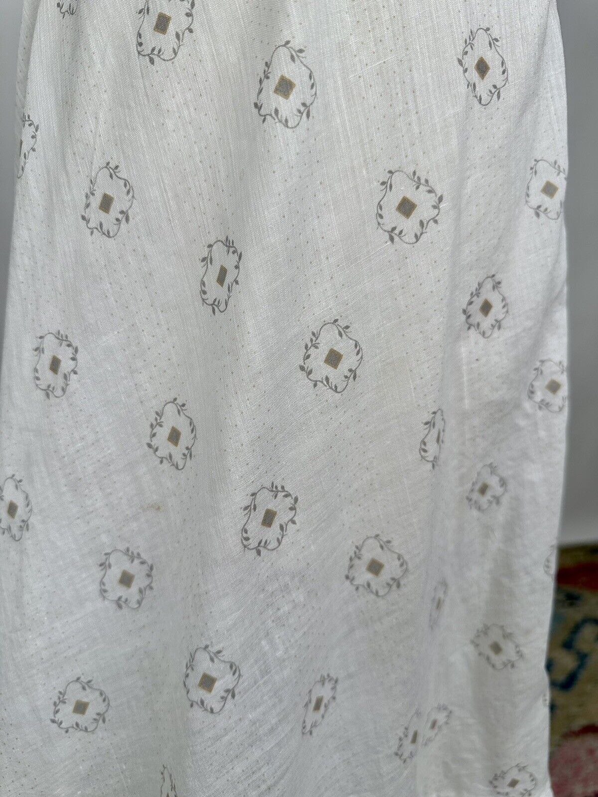 Antique Edwardian 1900s White Cotton Printed Unde… - image 8