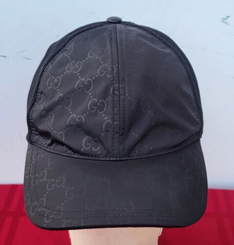 Authentic Gucci GG Nylon & Mesh Monogram Baseball… - image 1