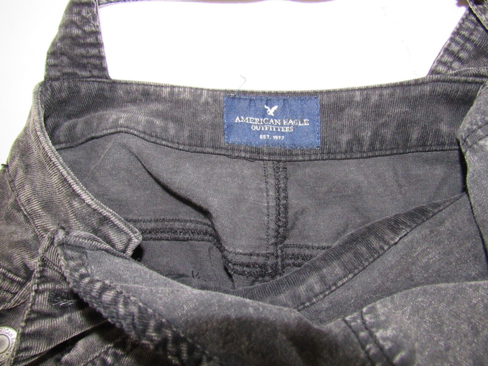 American Eagle Corduroy Overalls Gray Charcoal Mi… - image 3