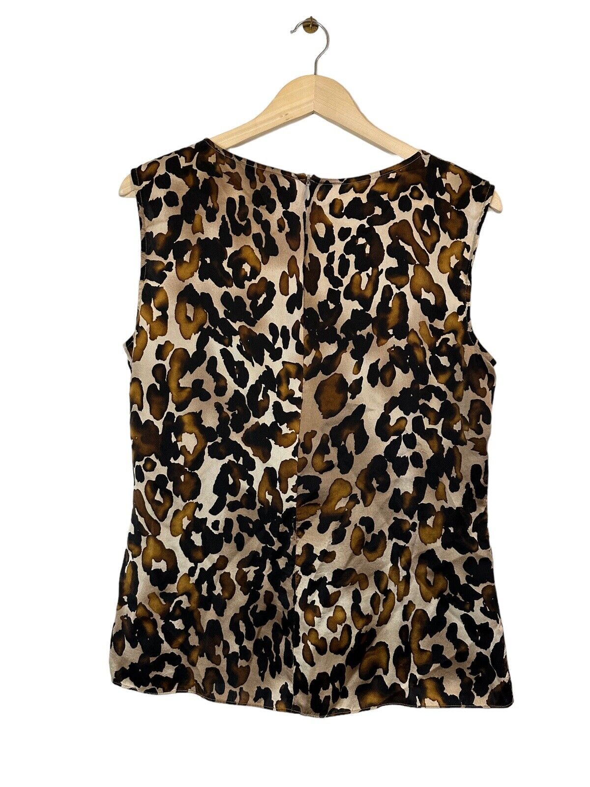 St. John Collection Leopard Print Silk Sleeveless… - image 2