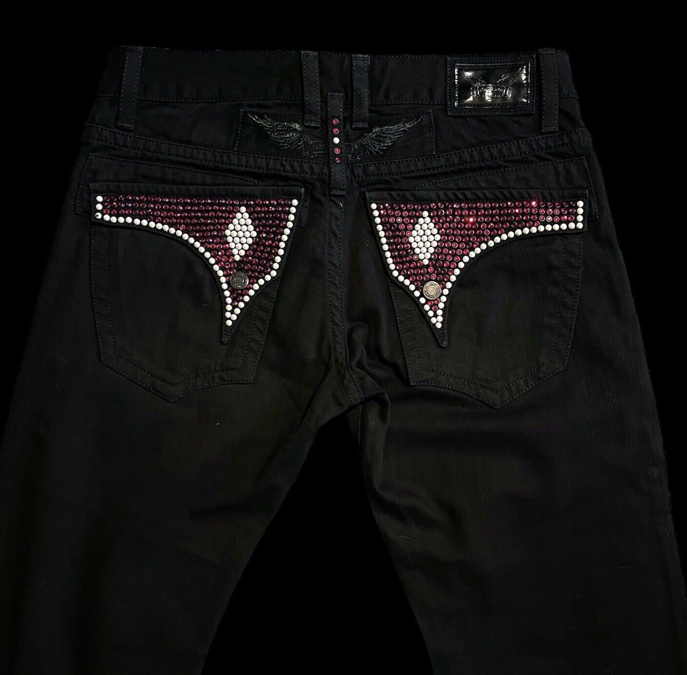 Robins Jeans Men’s Robin’s Jean Crystal Studded S… - image 3