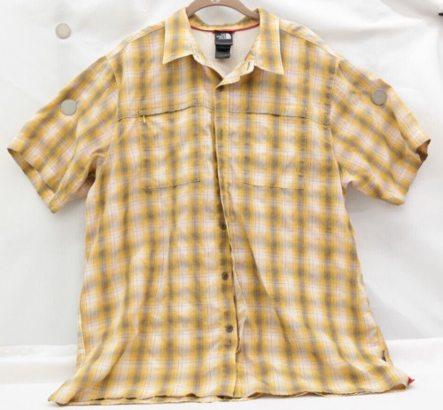 The North Face Shirt Mens 2XL Yellow & White Plai… - image 1