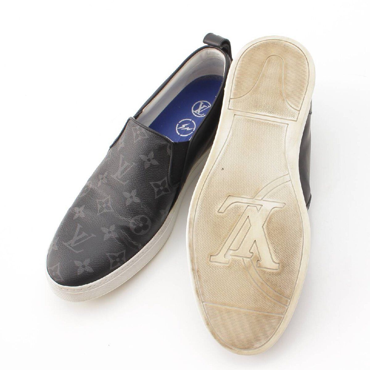 Louis Vuitton Monogram Eclipse Canvas Slip-On Bla… - image 6