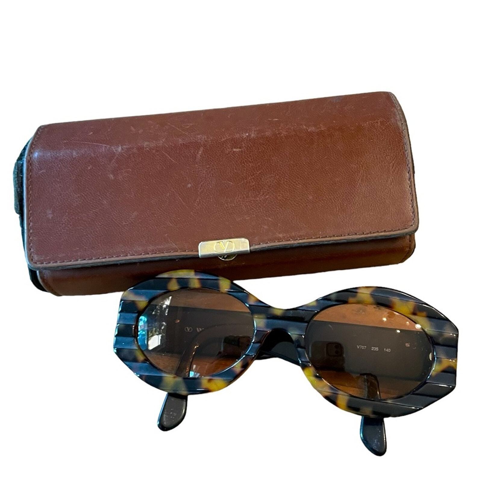 RARE Valentino Vintage Y2K Tortoiseshell Sunglass… - image 1