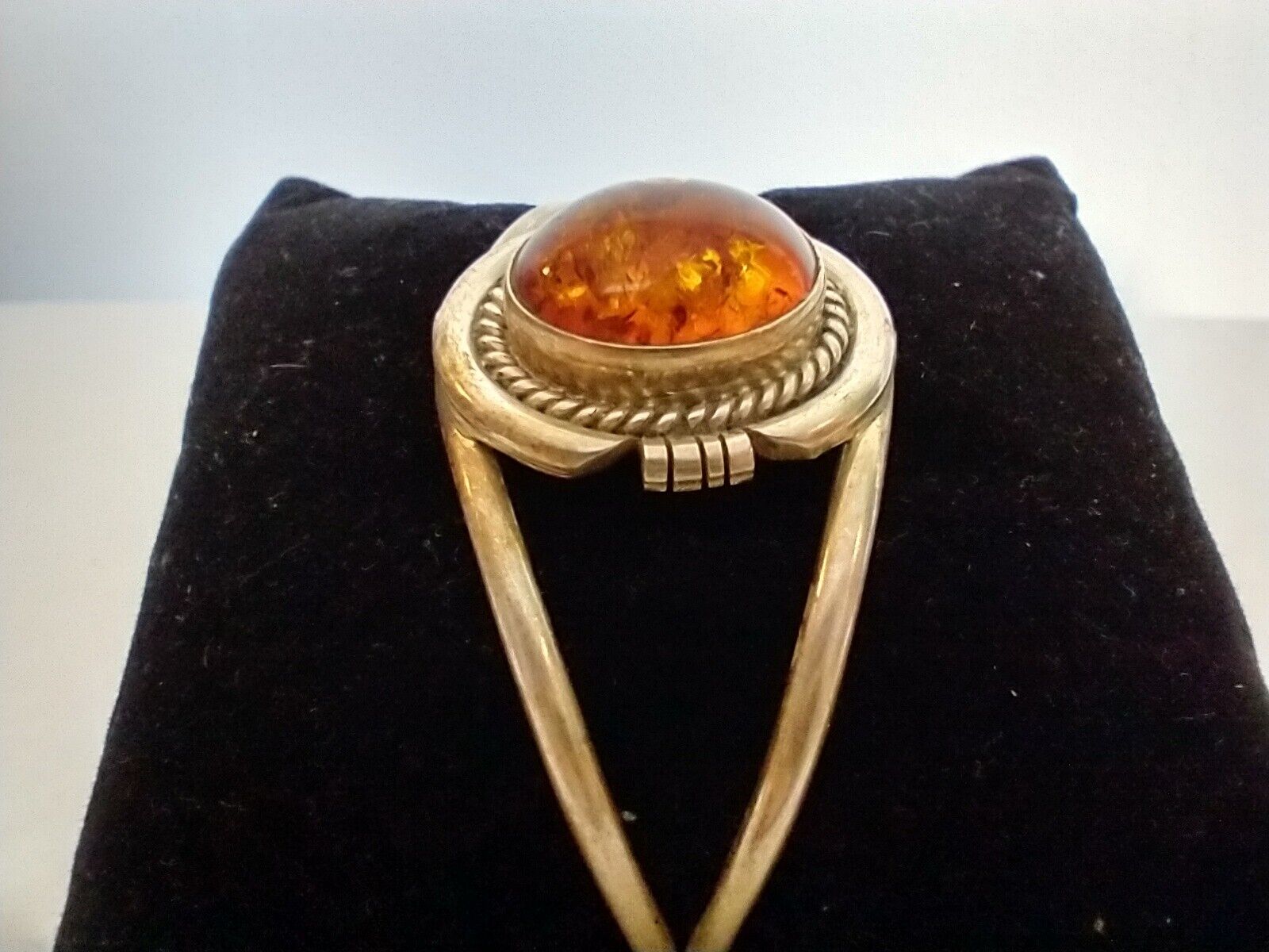 Vintage Amber Cuff Bracelet - image 8