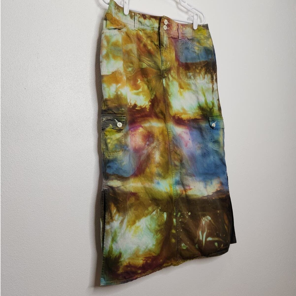 Vintage Cargo Maxi Skirt St Johns Bay Size 14 Cus… - image 2