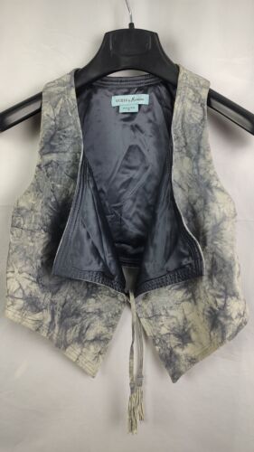 GUESS WOMEN'S SILK LEATHER LEATHER SILK VEST size 