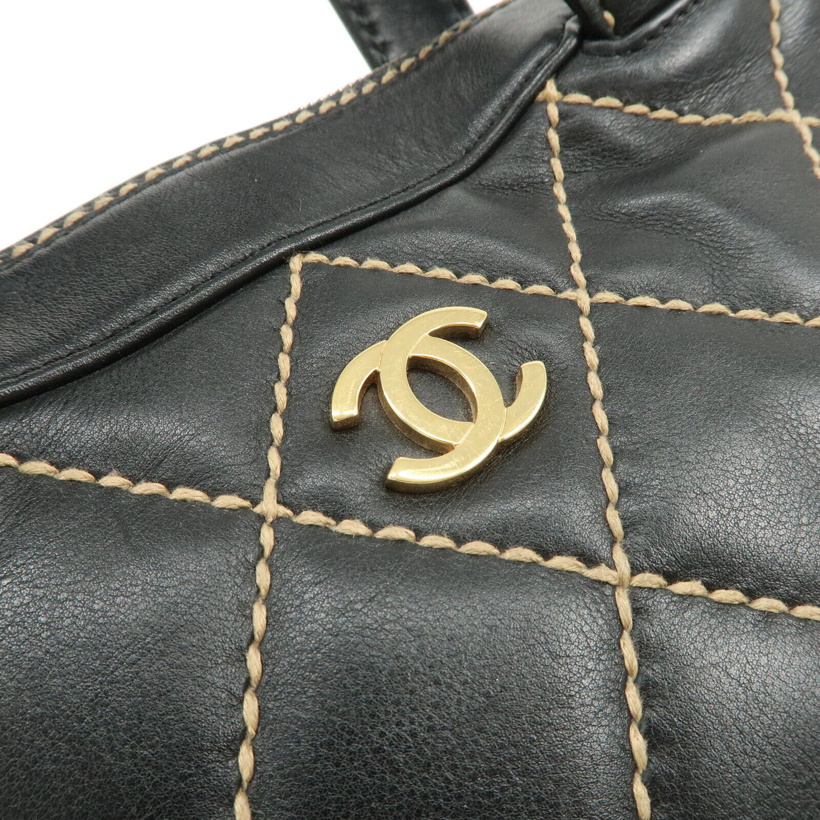 Authentic CHANEL Wild Stitch Lamb Skin COCO Mark … - image 16