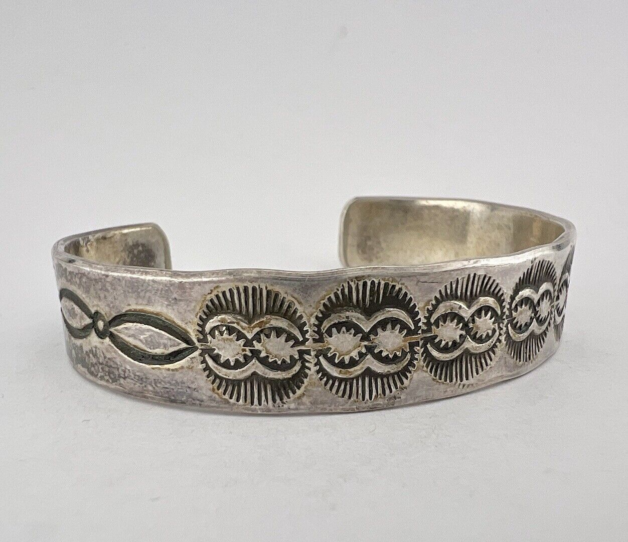 Vtg Thomas Francisco NAVAJO Sterling Silver Deep … - image 2