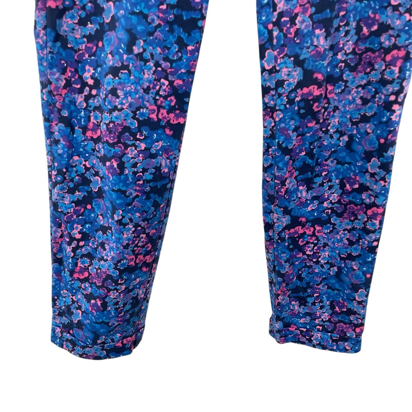 Boden Vibrant Blue Pink Floral Print Chino Ankle … - image 2