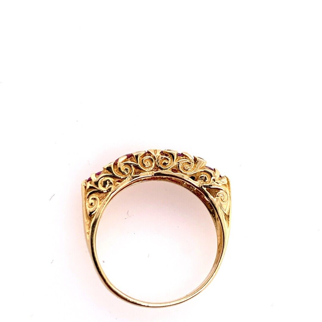 Retro Gold Cocktail Ring 1.10 Carat Round Natural… - image 7