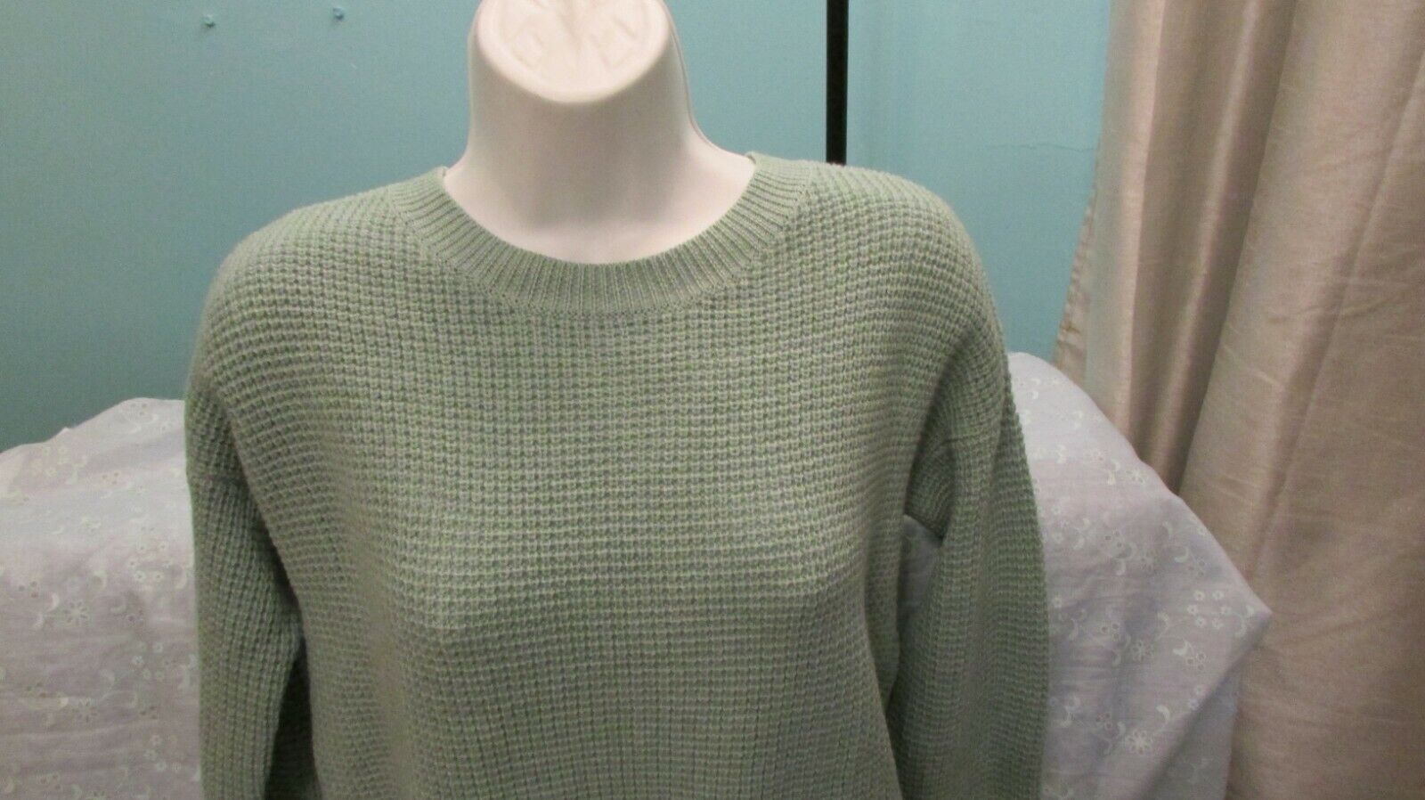 Women's WILFRED FREE Sweater Light Green/Gray Woo… - image 2