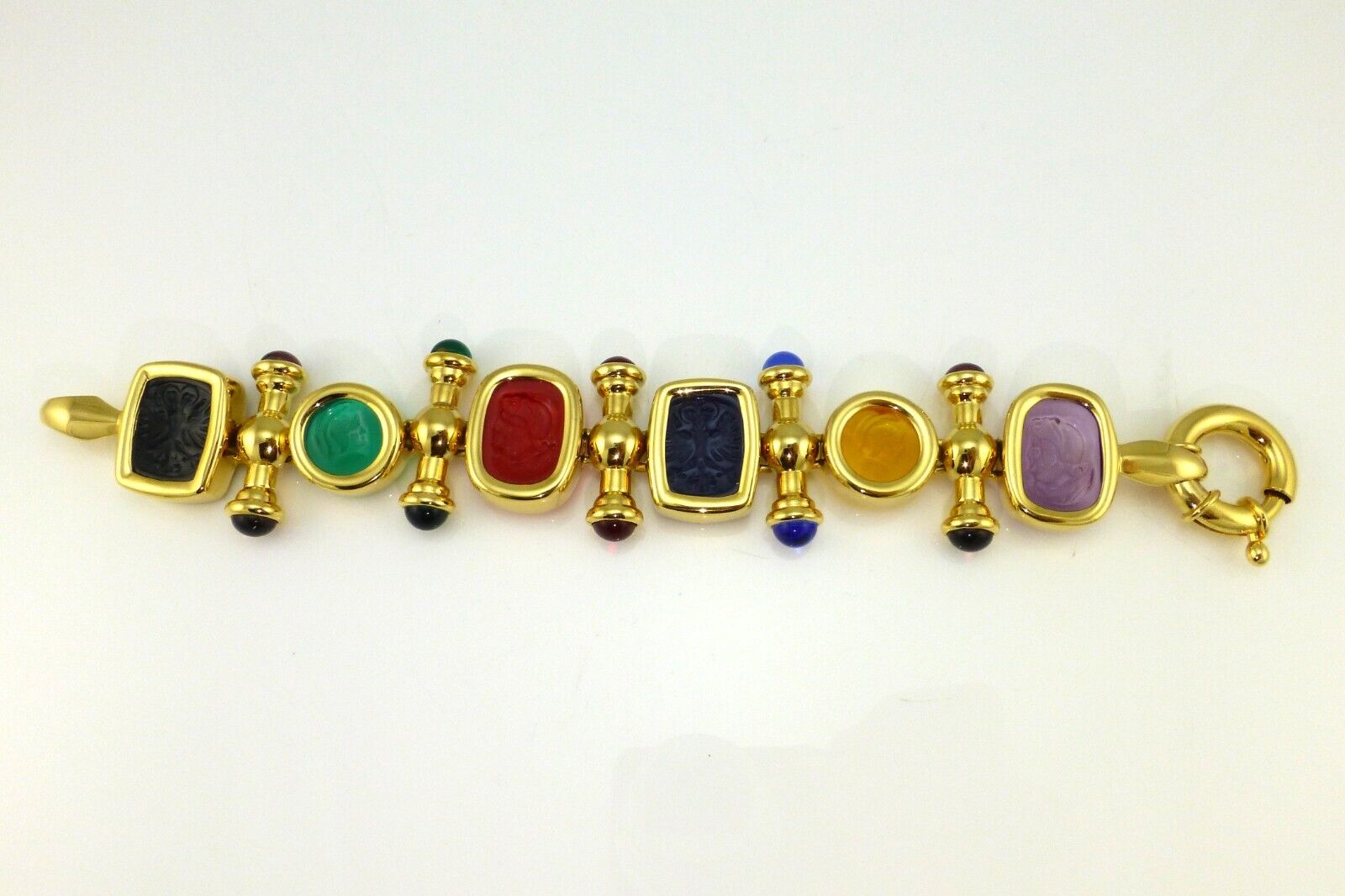 Joan Rivers Multicolor Intaglio Cabochon Gold Pla… - image 17