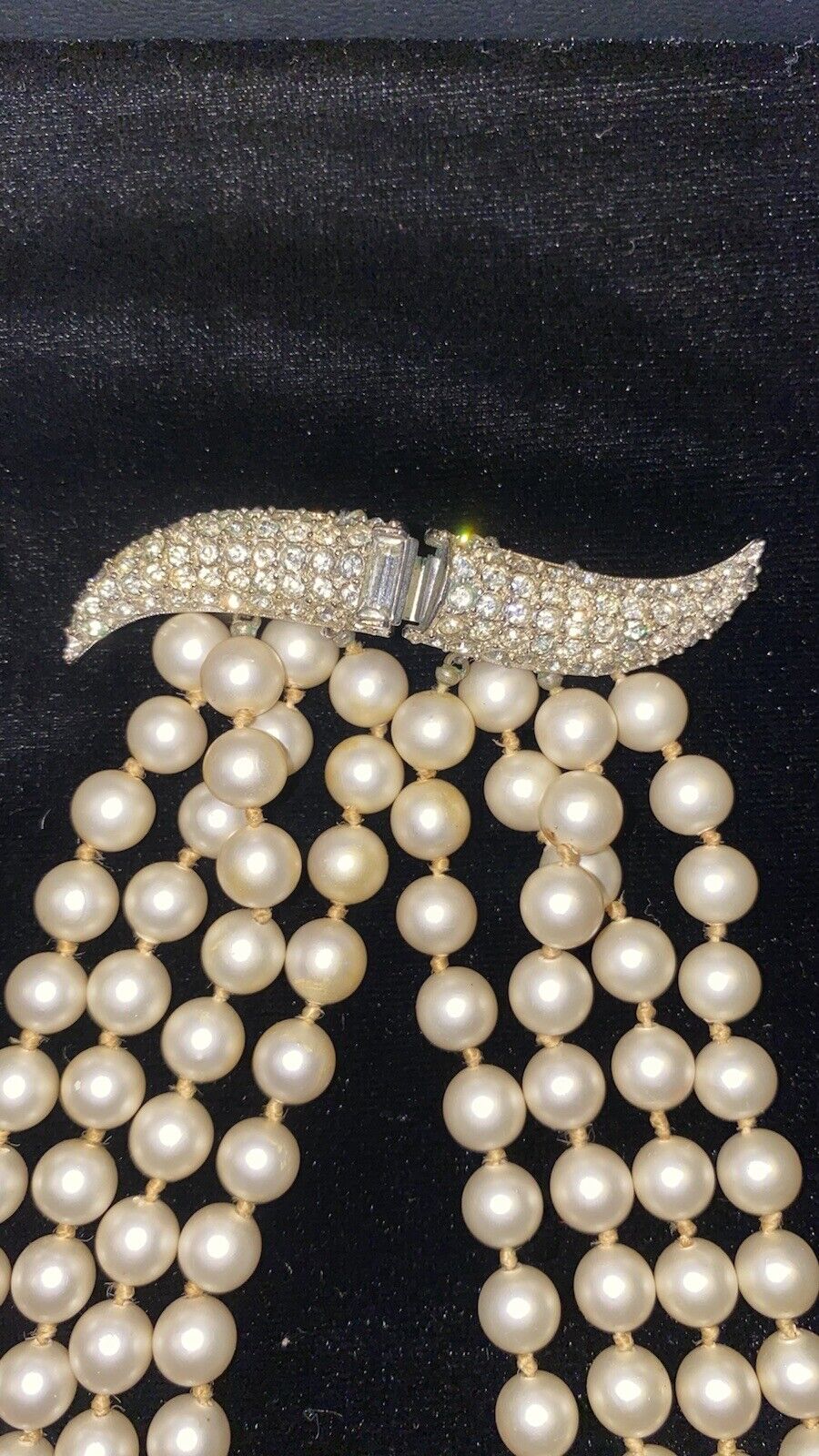 Vintage Marvella Four Strand Faux Pearl Necklace … - image 4