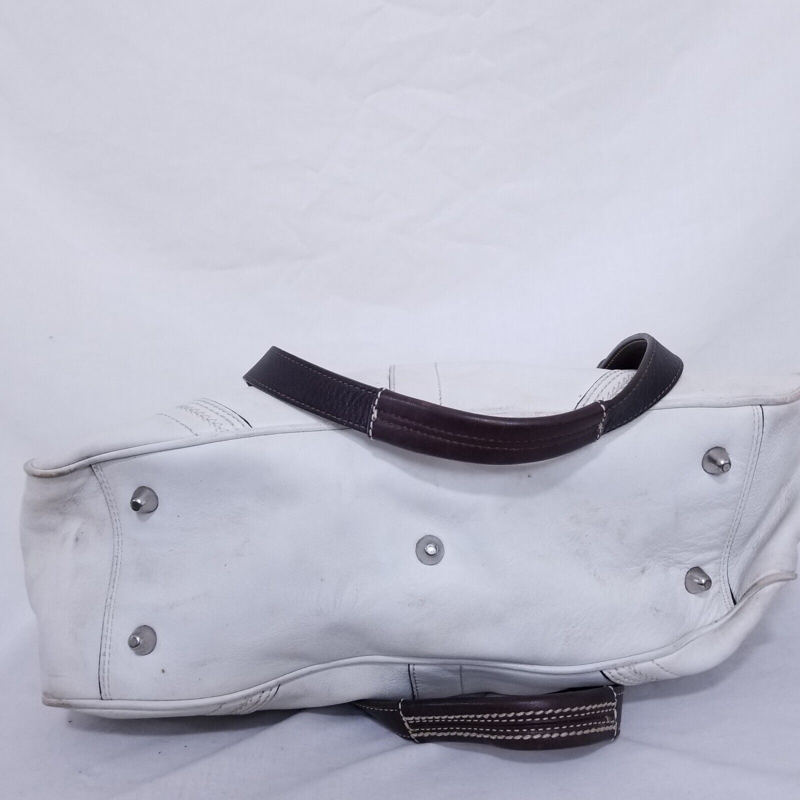 Coach White Leather Handbag K0693 Cowhide Tote So… - image 11