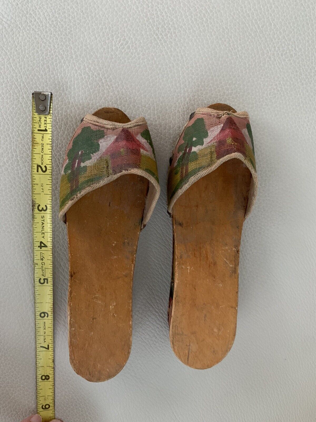 1940s Philippines Wedge Sandal Childs Shoe Hand P… - image 3