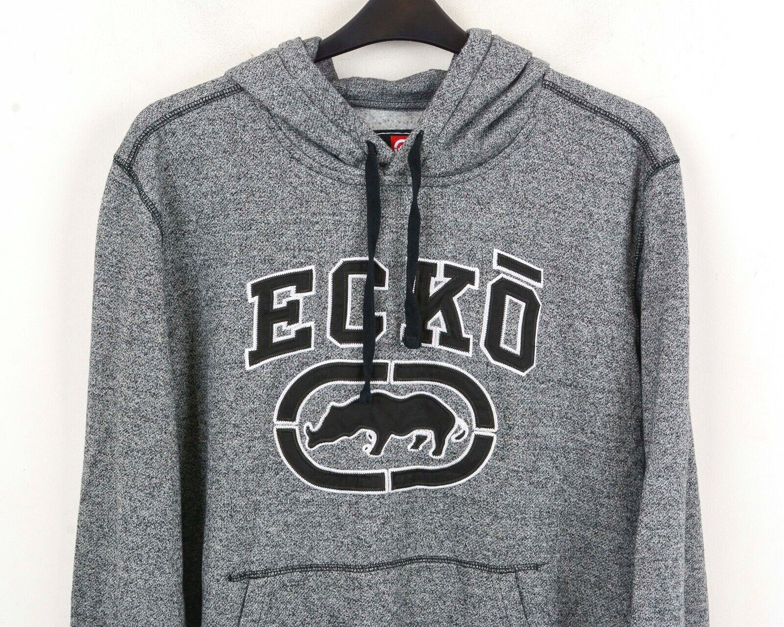 ECKO UNLTD Vintage Hoodie Men M Grey Logo Skate B… - image 2