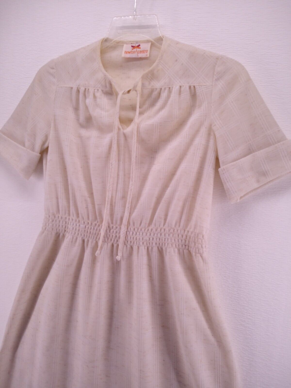 Newton Centre ~ Dress Women Sz Sm Plaid Beige Pra… - image 3