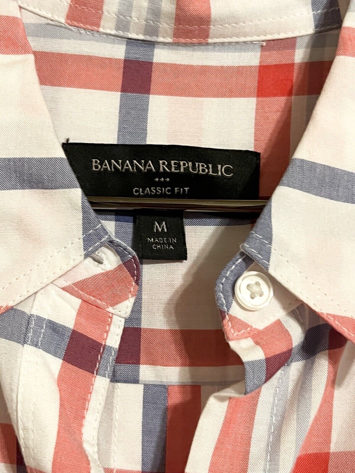 Banana Republic Medium Classic Fit Plaid Long Sle… - image 4