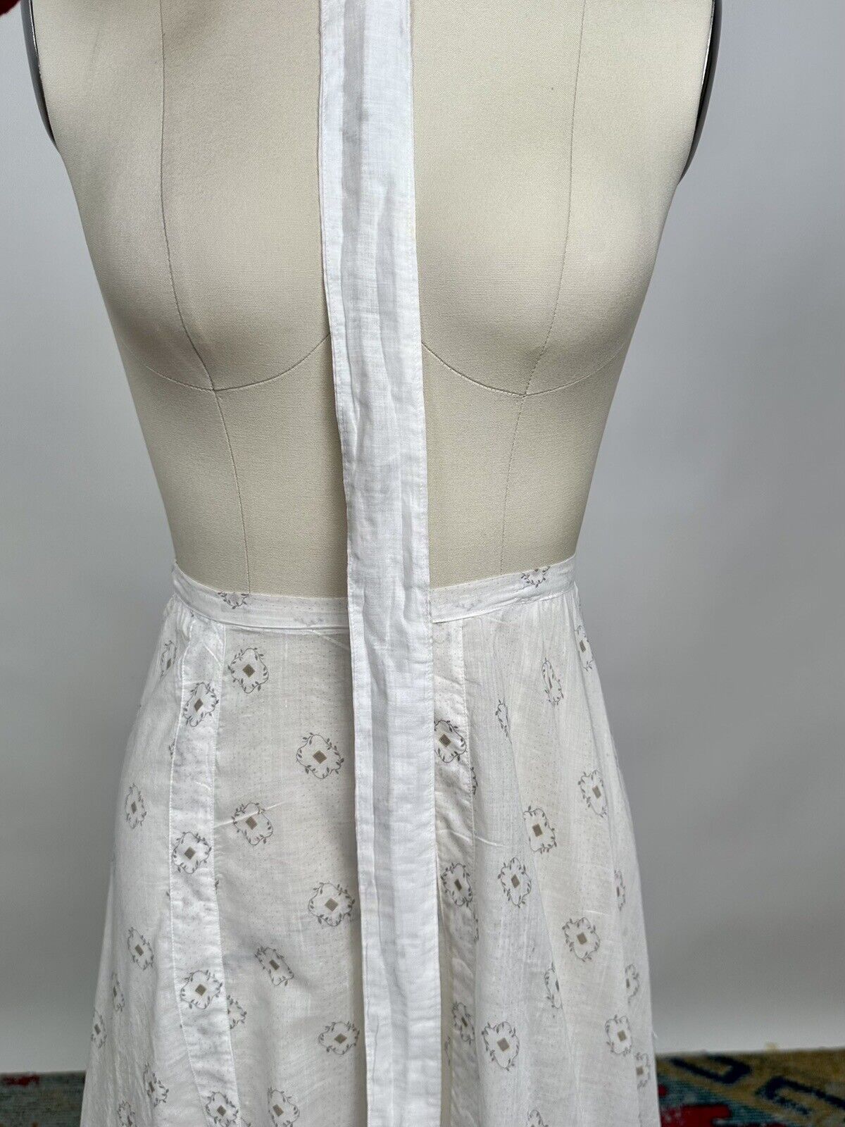 Antique Edwardian 1900s White Cotton Printed Unde… - image 23